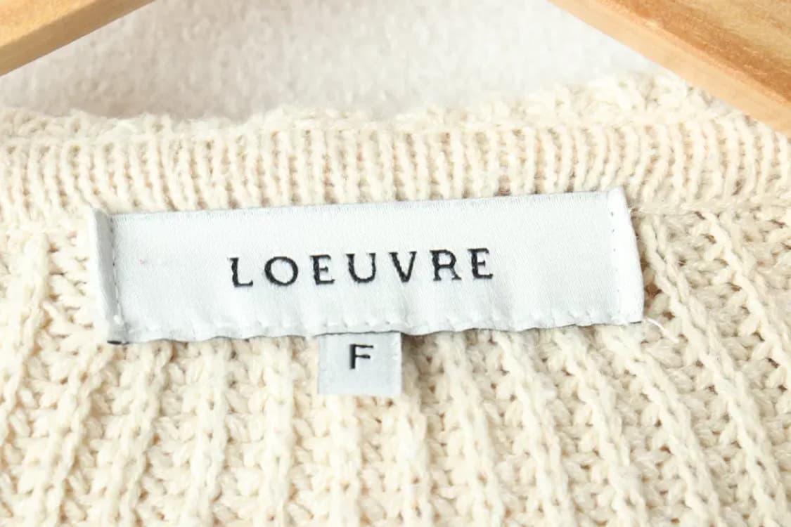 W(F) 루에브르 후드티셔츠 매물 니트 크롭 베이지 아이유-1617F 상품이미지5