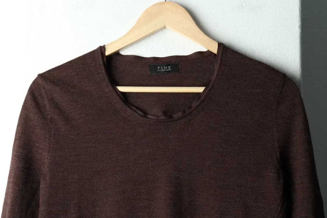 W(S-M) 타임 니트 한섬 7부 브라운-16180 상품이미지3