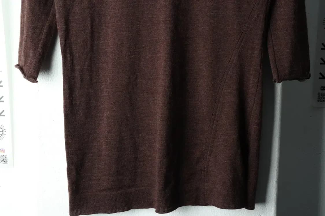 W(S-M) 타임 니트 한섬 7부 브라운-16180 상품이미지4