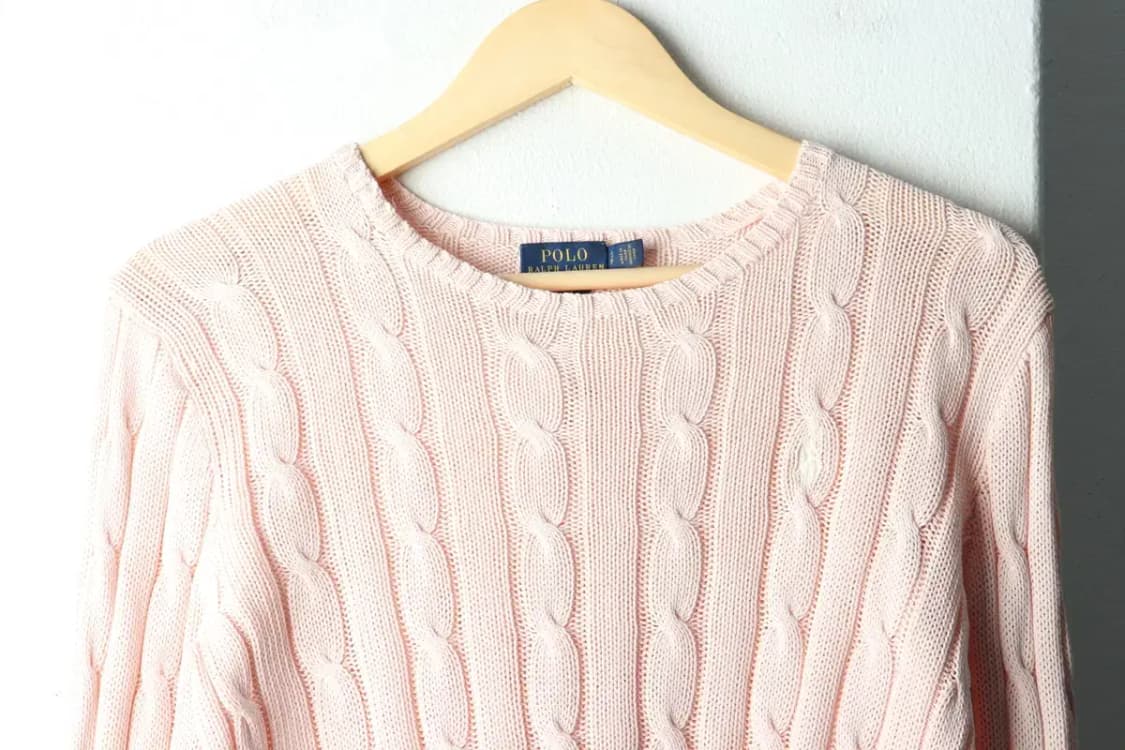W(S-M) 폴로 랄프로렌 니트 케이블 꽈배기 포니 딸기우유-16181 상품이미지3
