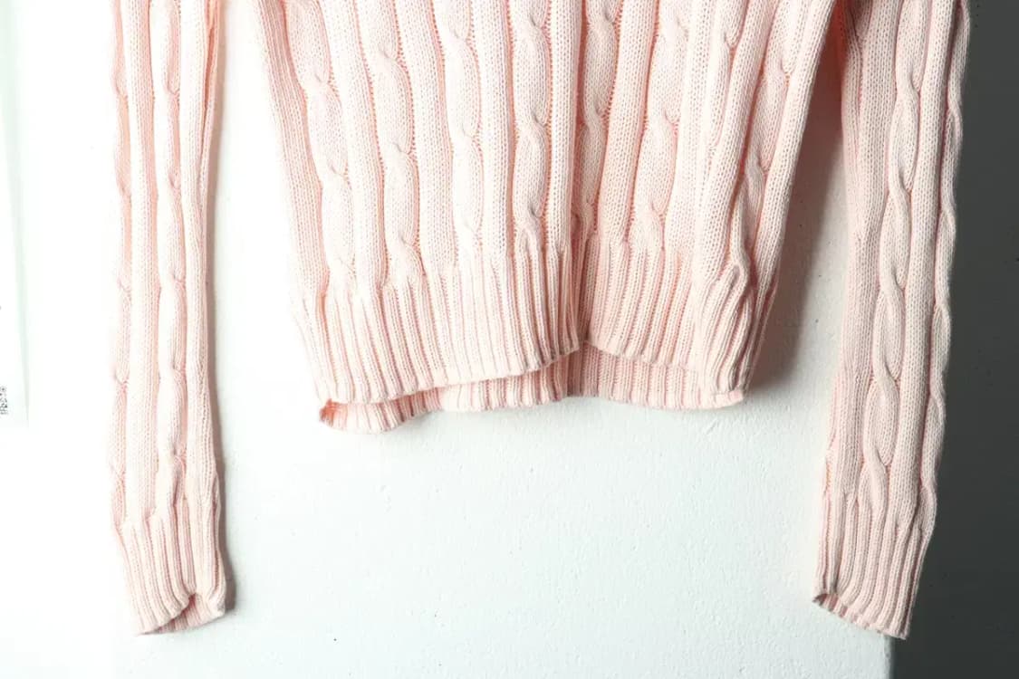 W(S-M) 폴로 랄프로렌 니트 케이블 꽈배기 포니 딸기우유-16181 상품이미지4