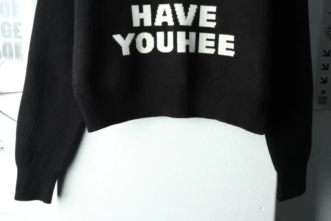 W(F) 유희 니트 크롭 블랙 올드스쿨-16183 상품이미지4