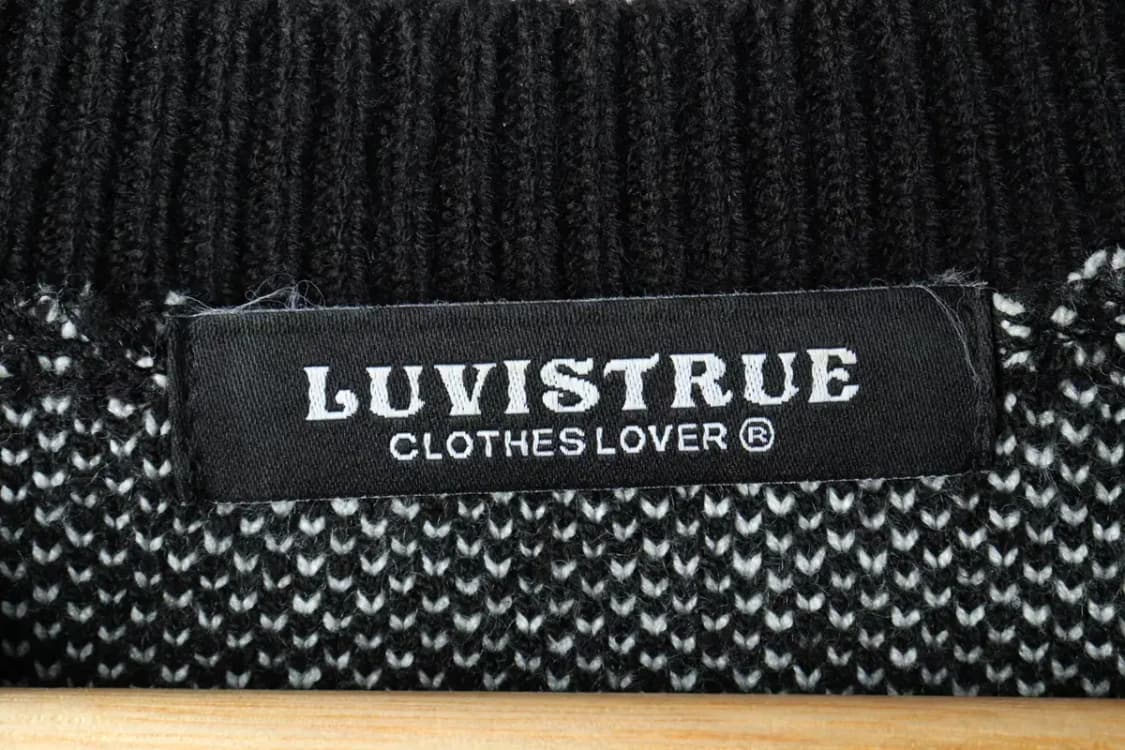 W(F) 러브이즈트루 니트 크롭 블랙 올드스쿨-16184 상품이미지7