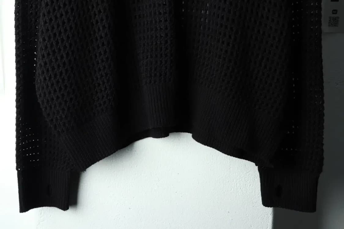 W(F) 브랜드빈티지 니트 망사 블랙 레이어드 블랙웨어-16186 상품이미지4