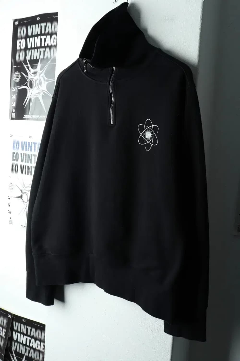 (L) 메종 미네드 맨투맨 티셔츠 터틀넥 블랙 올드스쿨-1618A 상품이미지1