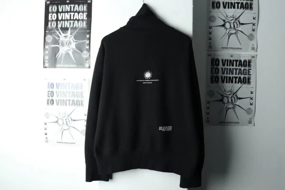 (L) 메종 미네드 맨투맨 티셔츠 터틀넥 블랙 올드스쿨-1618A 상품이미지6