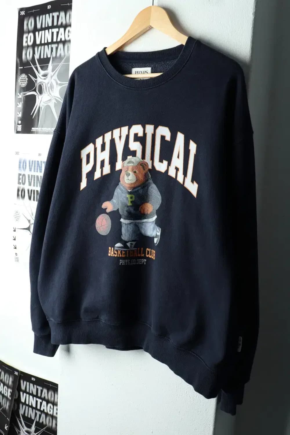 (L-XL) 피지컬에듀케이션디파트먼트 맨투맨 티셔츠 네이비-1618B 상품이미지1