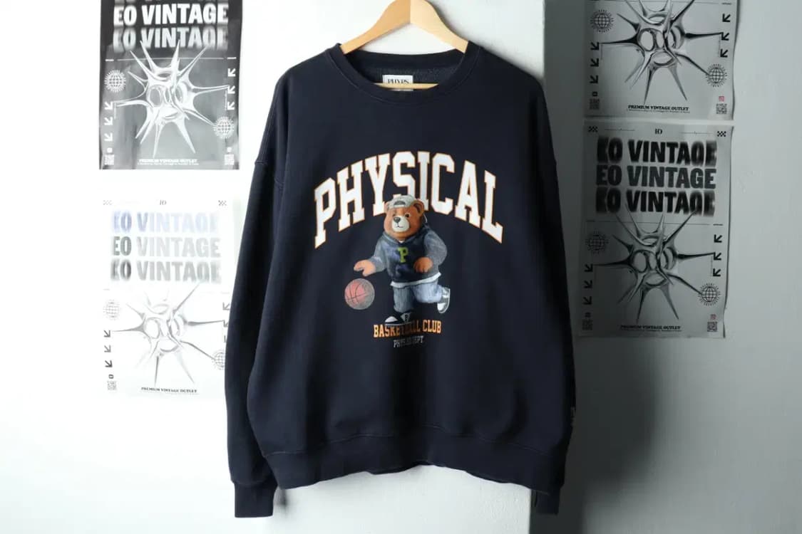 (L-XL) 피지컬에듀케이션디파트먼트 맨투맨 티셔츠 네이비-1618B 상품이미지2