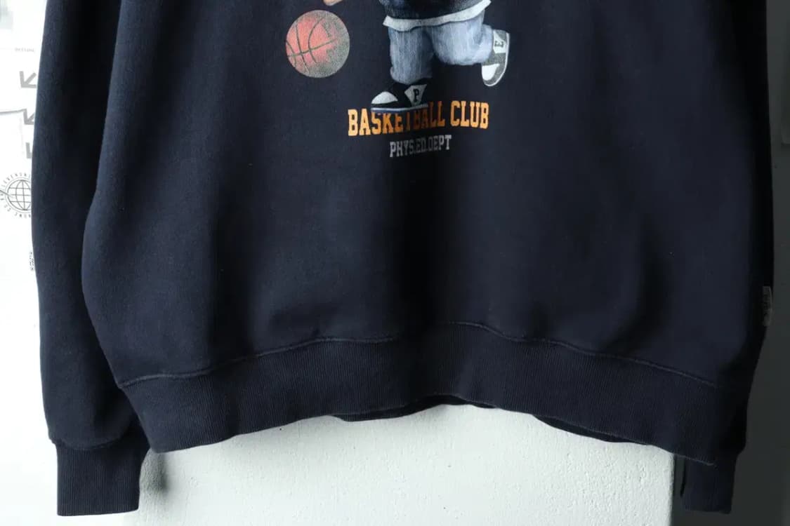 (L-XL) 피지컬에듀케이션디파트먼트 맨투맨 티셔츠 네이비-1618B 상품이미지4