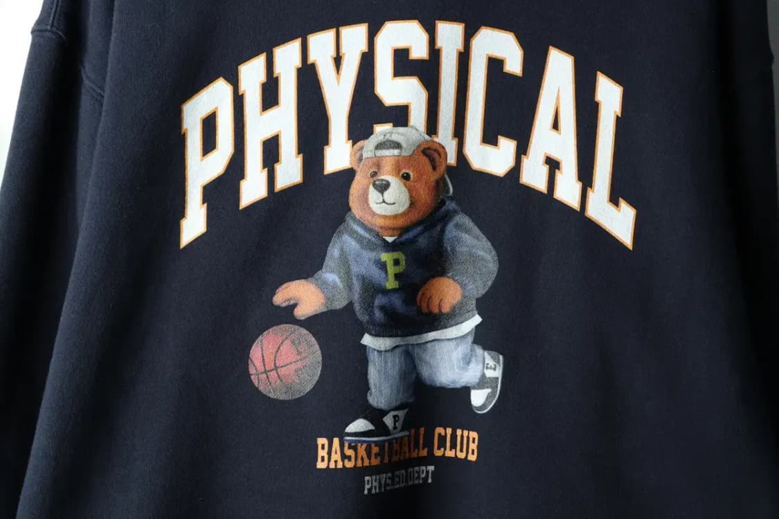 (L-XL) 피지컬에듀케이션디파트먼트 맨투맨 티셔츠 네이비-1618B 상품이미지5