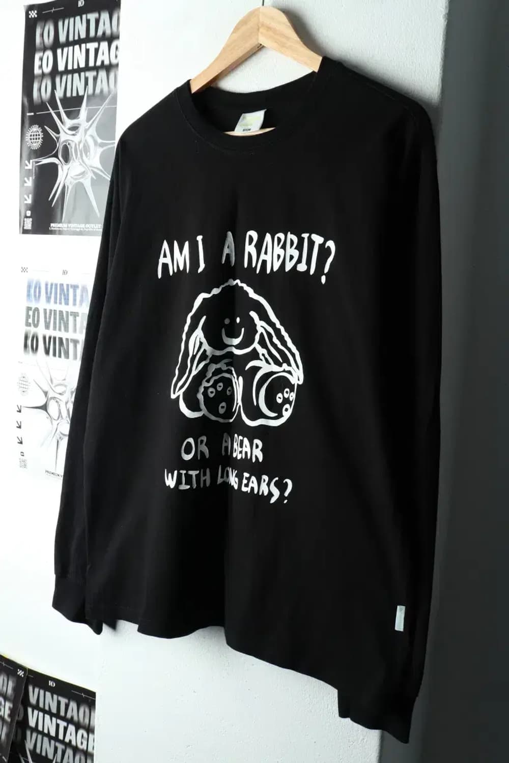 (S-M) 나이스고스트클럽 긴팔티셔츠 블랙 올드스쿨-1618C 상품이미지1