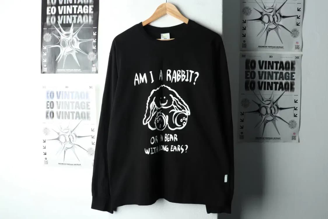 (S-M) 나이스고스트클럽 긴팔티셔츠 블랙 올드스쿨-1618C 상품이미지2