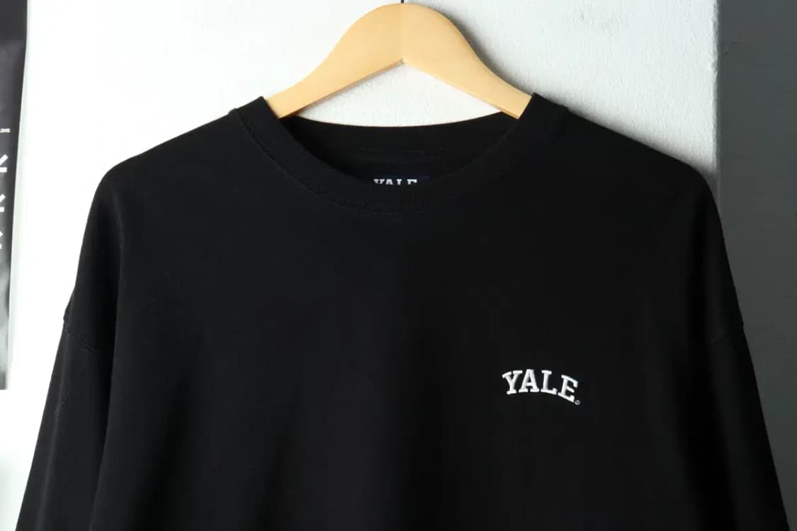 (L-XL) 예일 긴팔티셔츠 블랙 기본-1618E 상품이미지3