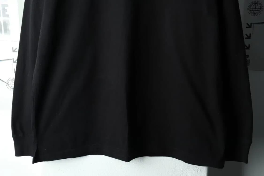 (L-XL) 예일 긴팔티셔츠 블랙 기본-1618E 상품이미지4