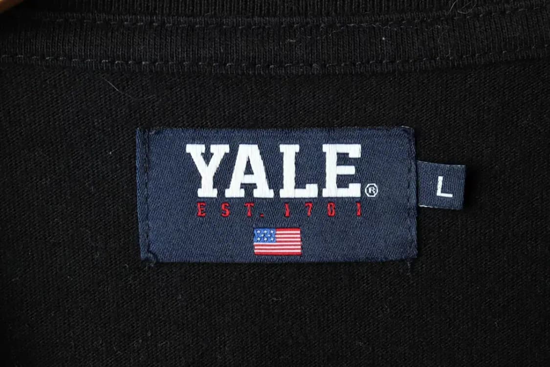 (L-XL) 예일 긴팔티셔츠 블랙 기본-1618E 상품이미지6