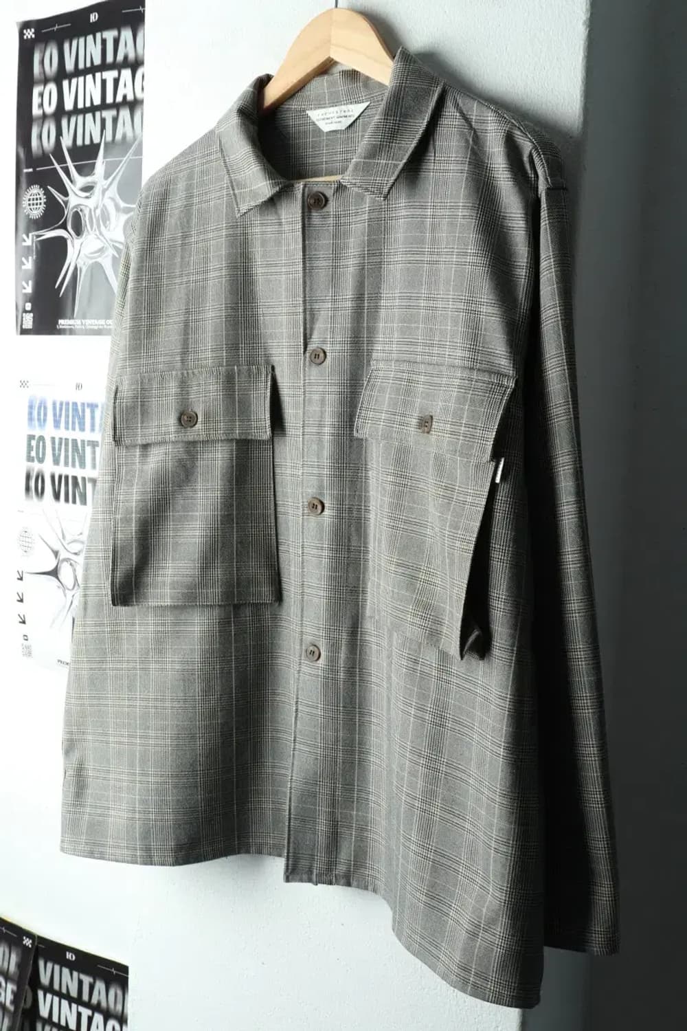 (M-L) 라퍼지스토어 집업 바람막이 점퍼자켓 체크 그레이-16191 상품이미지1