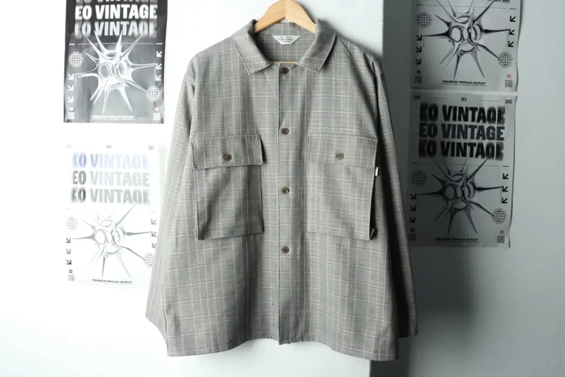 (M-L) 라퍼지스토어 집업 바람막이 점퍼자켓 체크 그레이-16191 상품이미지2