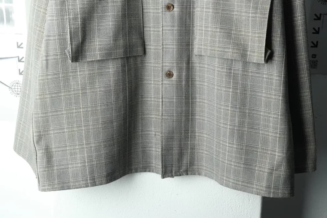 (M-L) 라퍼지스토어 집업 바람막이 점퍼자켓 체크 그레이-16191 상품이미지4