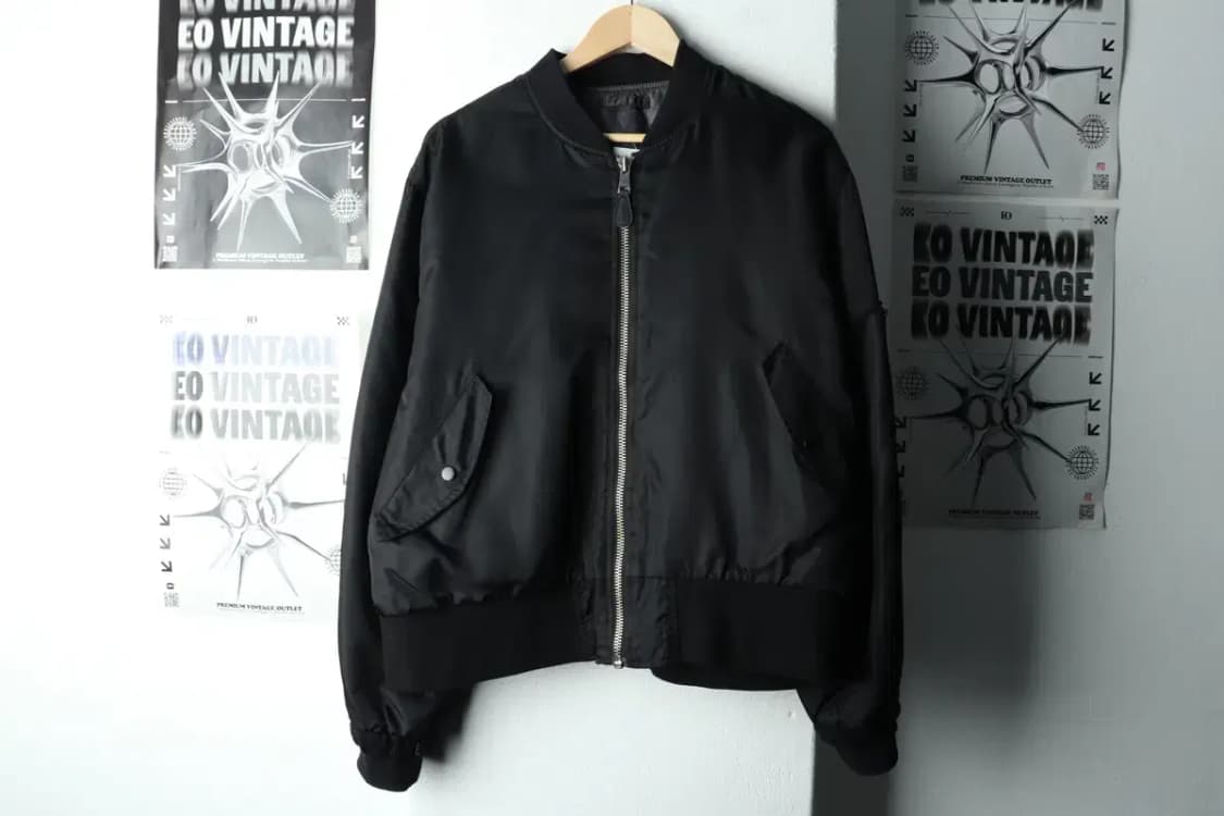 (M-L) 제멋 집업 바람막이 점퍼자켓 항공 마원 블랙 Ma1-16192 상품이미지2