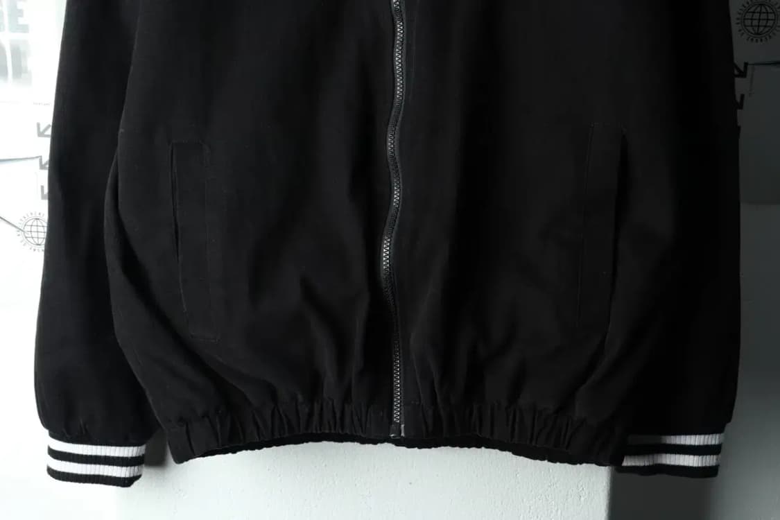 (L) 집업 바람막이 점퍼자켓 블랙 봄버 올드스쿨-16193 상품이미지4