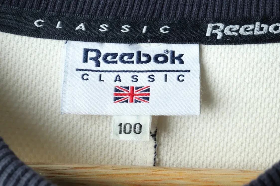 (L-XL) 리복 맨투맨 티셔츠 00년대 아이보리 올드스쿨-161CF 상품이미지8