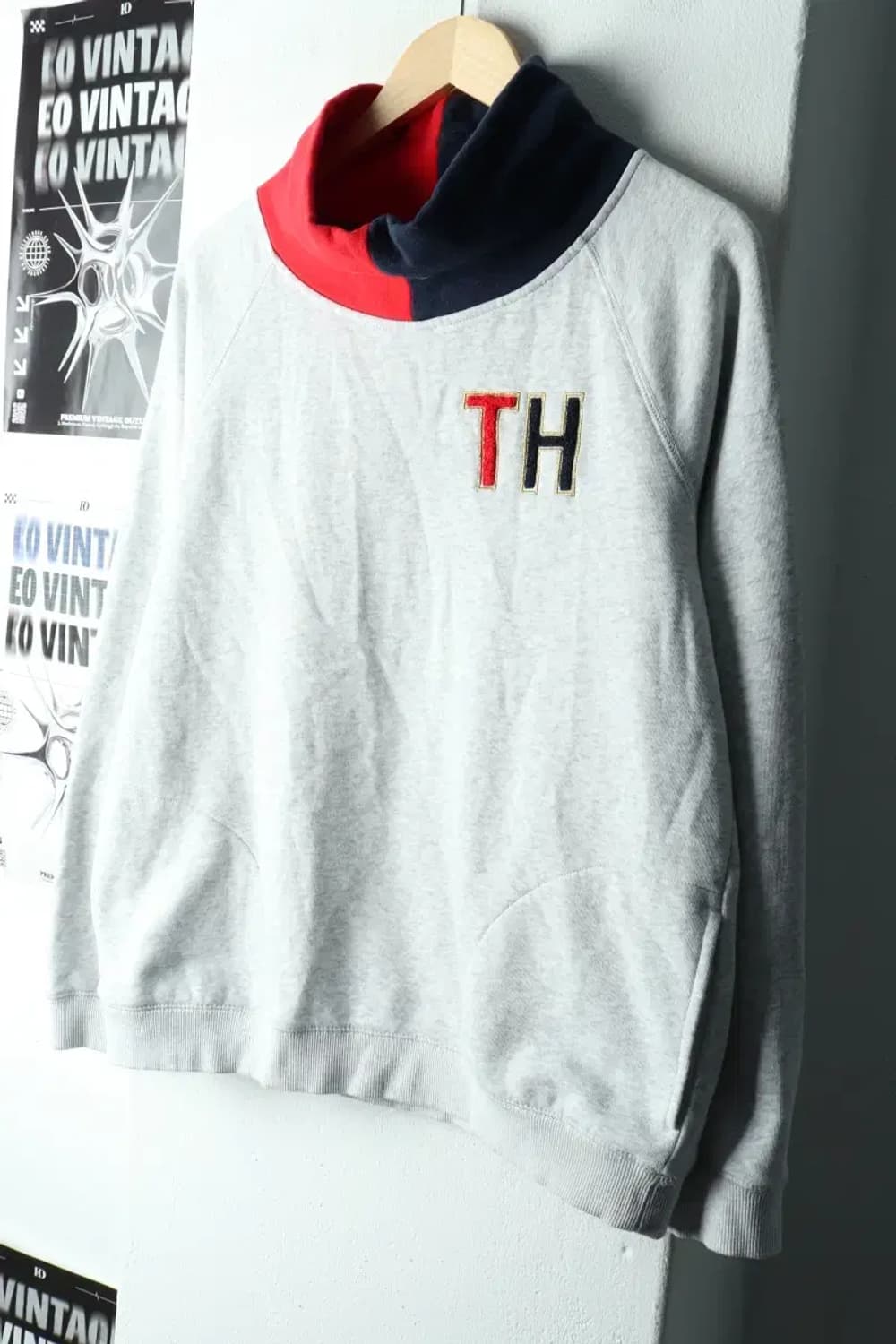 W(L-XL) 타미힐피거 맨투맨 티셔츠 반폴라 나그랑 멜란지-161D1 상품이미지1