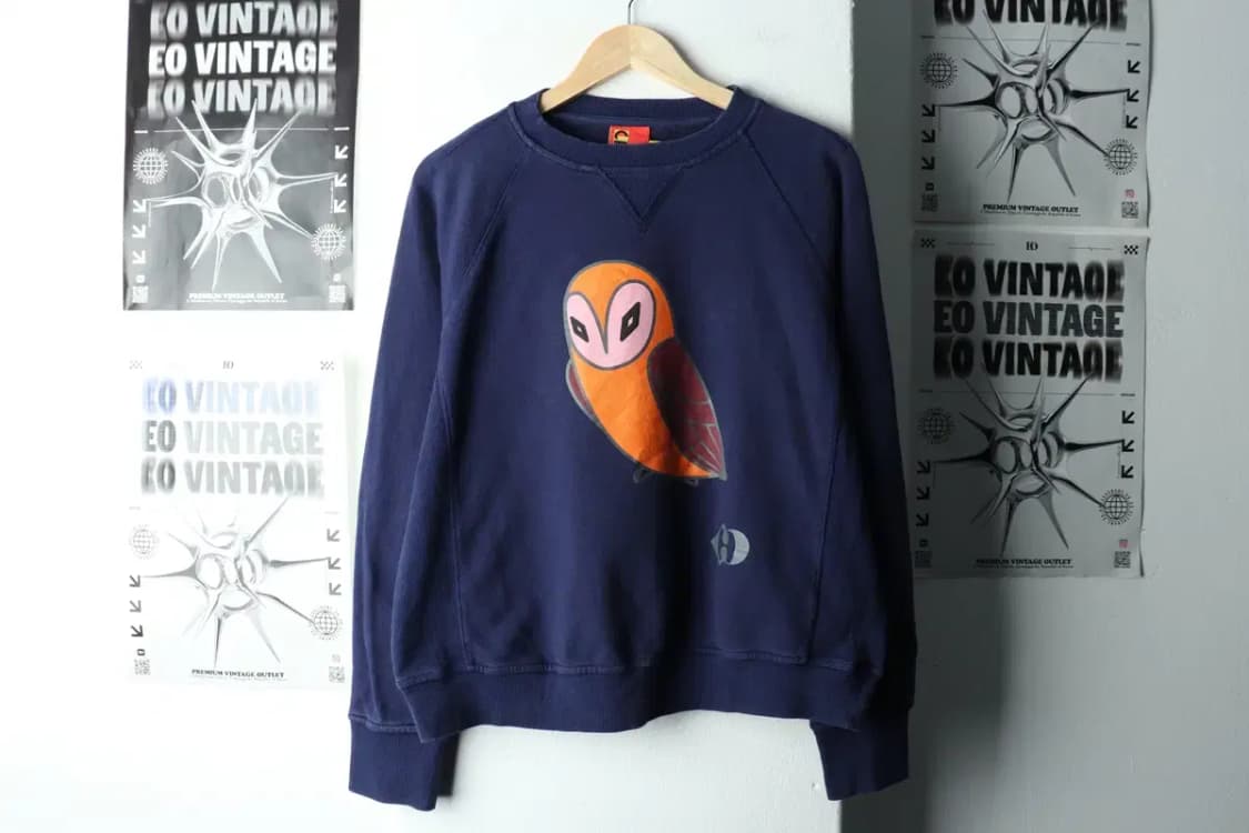 W(M-L) 럭키슈에뜨 맨투맨 티셔츠 사용감 나그랑 네이비-161D4 상품이미지2