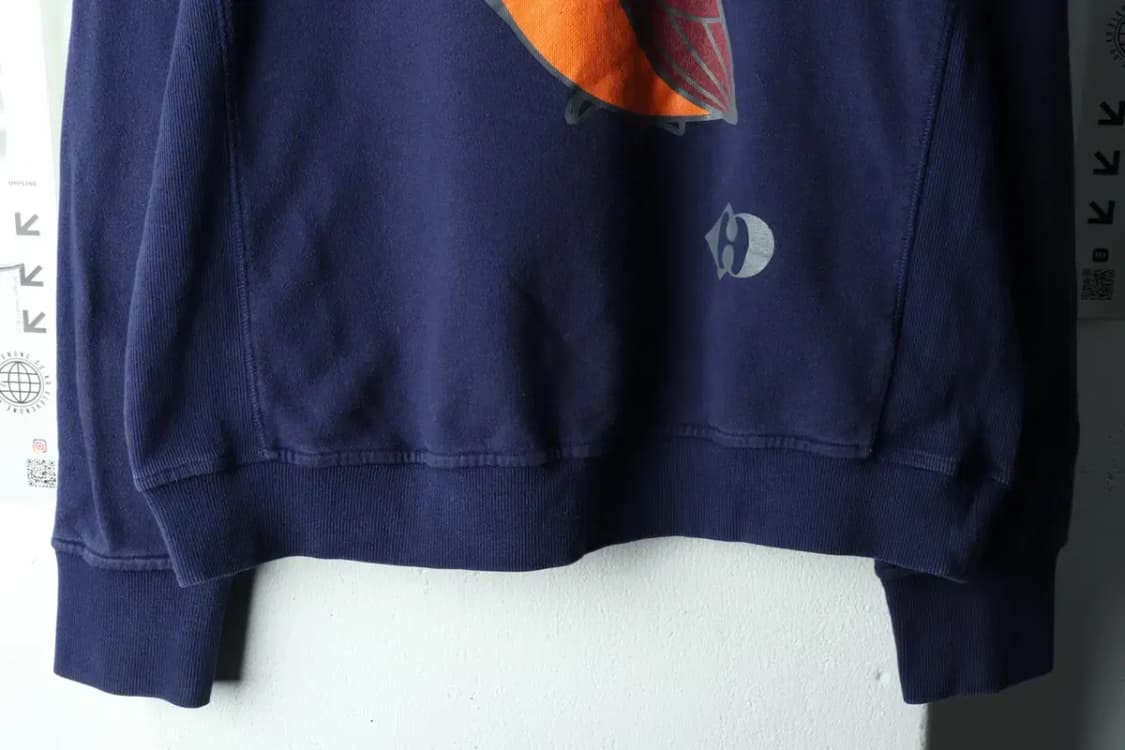 W(M-L) 럭키슈에뜨 맨투맨 티셔츠 사용감 나그랑 네이비-161D4 상품이미지4