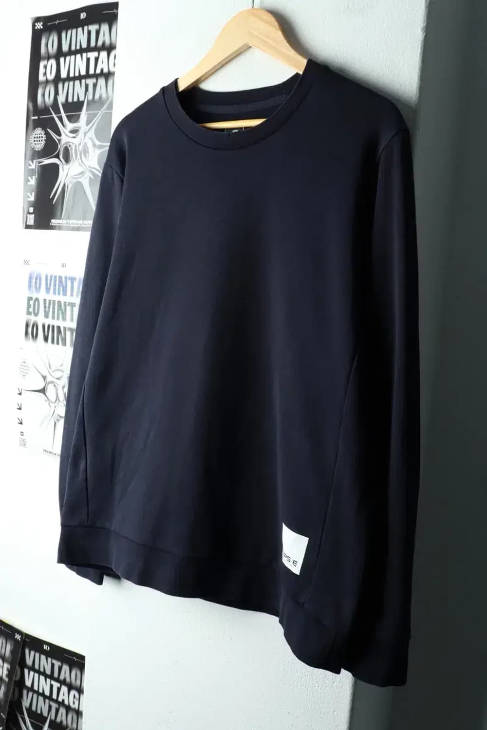 (XL) 빈폴 맨투맨 티셔츠 무지 네이비-161D5 상품이미지1