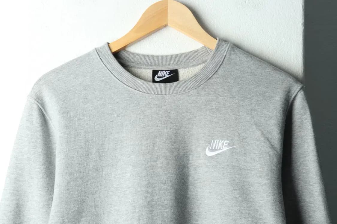 (M-L) 나이키 맨투맨 티셔츠 크루넥 그레이 올드스쿨-161D6 상품이미지3