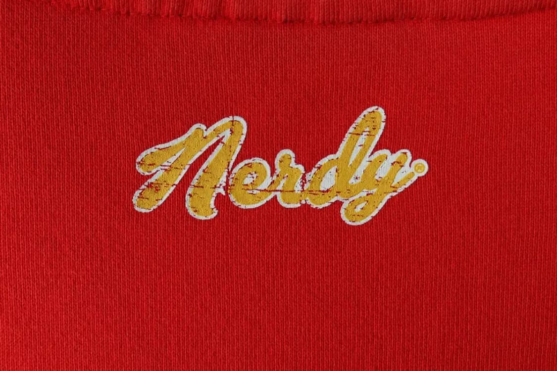 (S-M) 널디 맨투맨 티셔츠 프린팅 레드 올드스쿨-161D9 상품이미지6