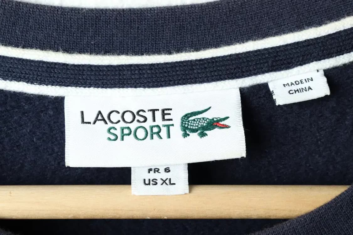 (XL-2XL) 라코스테 맨투맨 티셔츠 빅사이즈 네이비 기모-161DA 상품이미지6