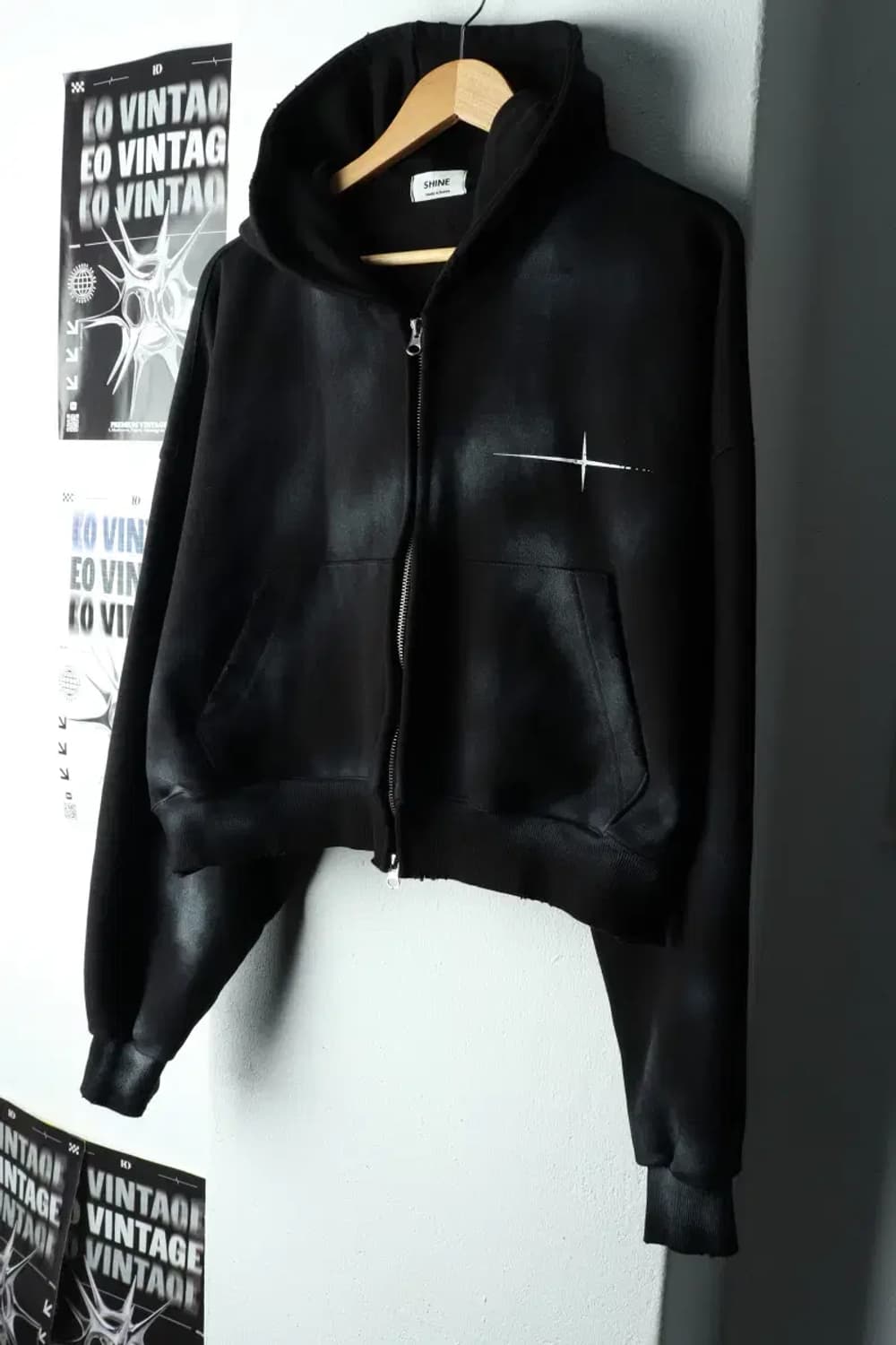 (F) 브랜드빈티지 후드집업 더티 더스트 피그먼트 크롭 공용-16194 상품이미지1