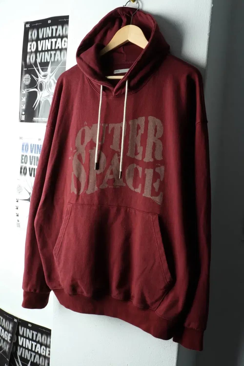 (XL-2XL) 에즈카톤 후드티셔츠 버건디 올드스쿨-16196 상품이미지1