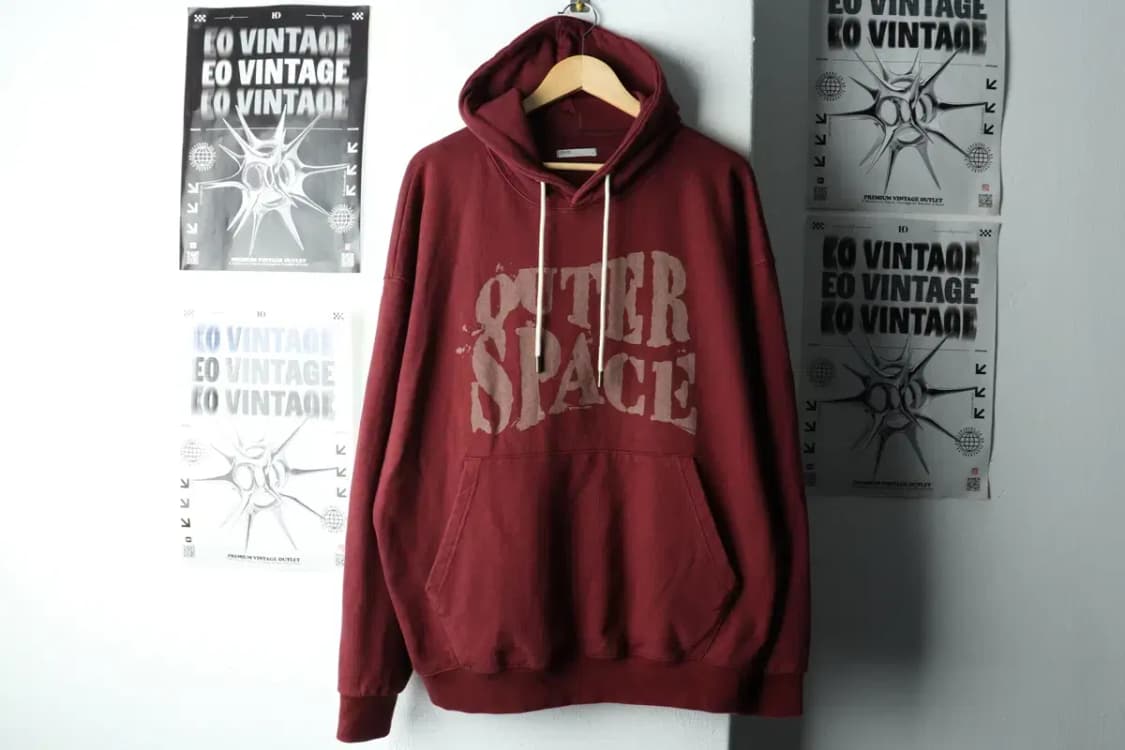 (XL-2XL) 에즈카톤 후드티셔츠 버건디 올드스쿨-16196 상품이미지2