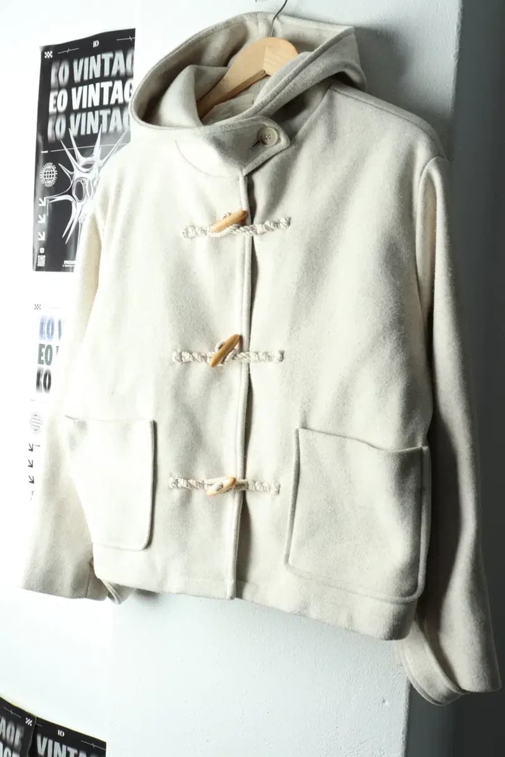 W(F) 브랜드빈티지 코트자켓 떡볶이 더플 크림컬러 숏-16198 상품이미지1