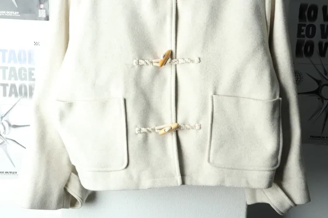 W(F) 브랜드빈티지 코트자켓 떡볶이 더플 크림컬러 숏-16198 상품이미지4