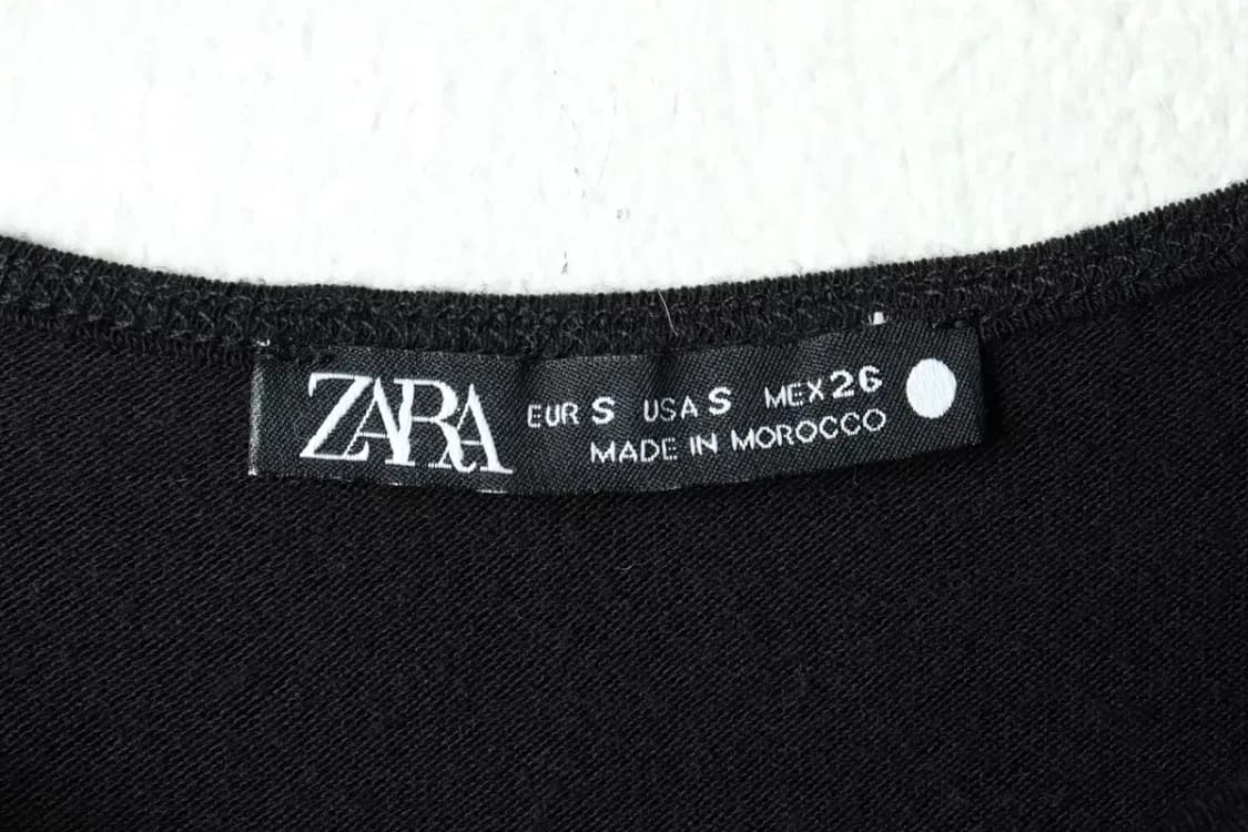 W(S-M) 자라 니트 블랙 무지 슬림핏-1619D 상품이미지5