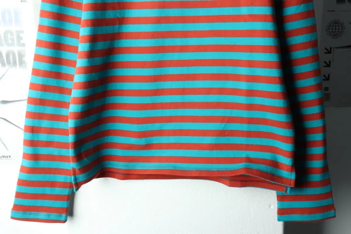 (M) 디앤에스알 긴팔티셔츠 새상품 터틀넥 스트라이프 컬러믹스-1619F 상품이미지4