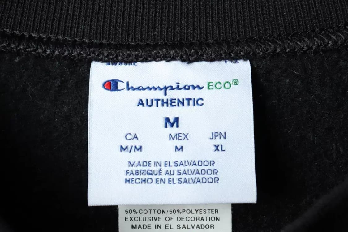 (XL) 챔피온 맨투맨 티셔츠 블랙 기모 올드스쿨-161A5 상품이미지6