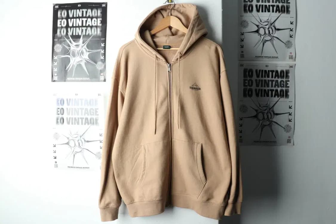 (L) 브랜드빈티지 후드집업 오버핏 브라운 올드스쿨-161A6 상품이미지2