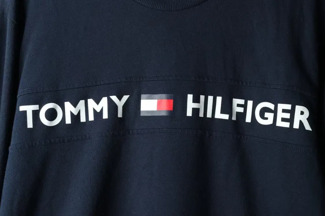 (M-L) 타미힐피거 긴팔티셔츠 빅로고 네이비 올드스쿨-161FD 상품이미지5