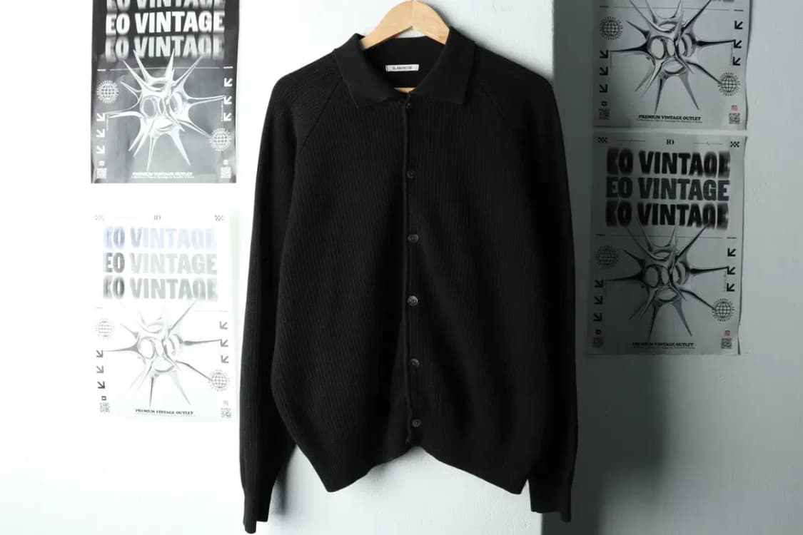 (XL) 블랭크룸 니트 가디건 블랙 매쉬 놈코어 블랙웨어-16203 상품이미지2