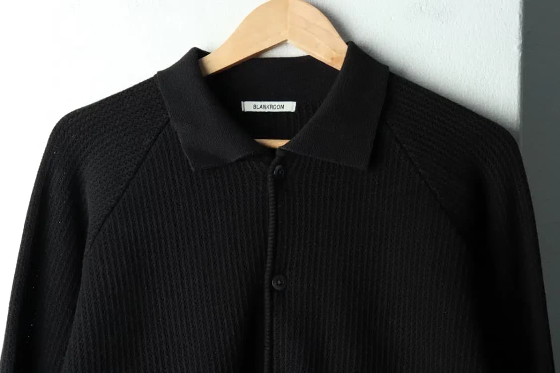 (XL) 블랭크룸 니트 가디건 블랙 매쉬 놈코어 블랙웨어-16203 상품이미지3
