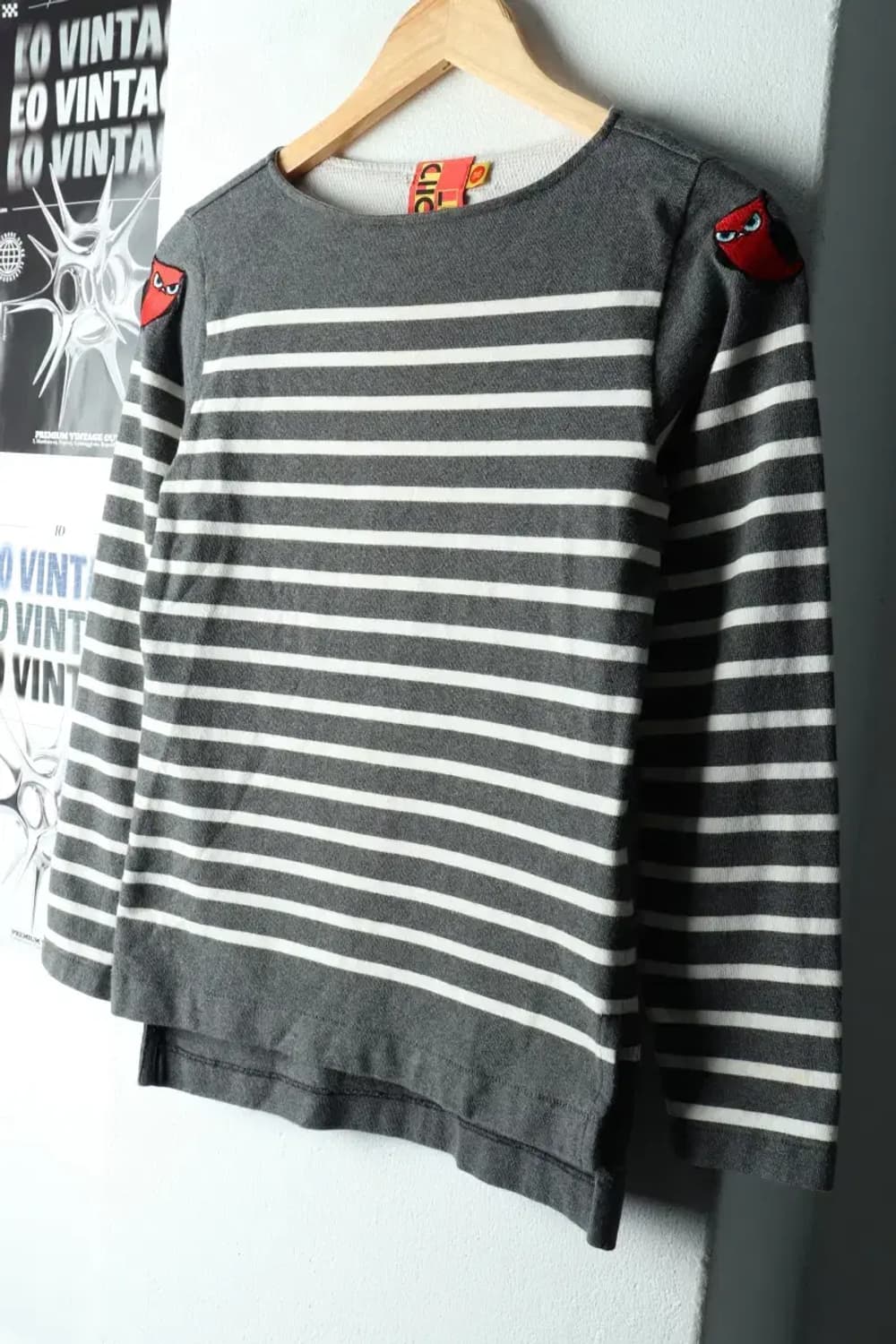 W(S) 럭키슈에뜨 긴팔티셔츠 스트라이프 그레이-16204 상품이미지1