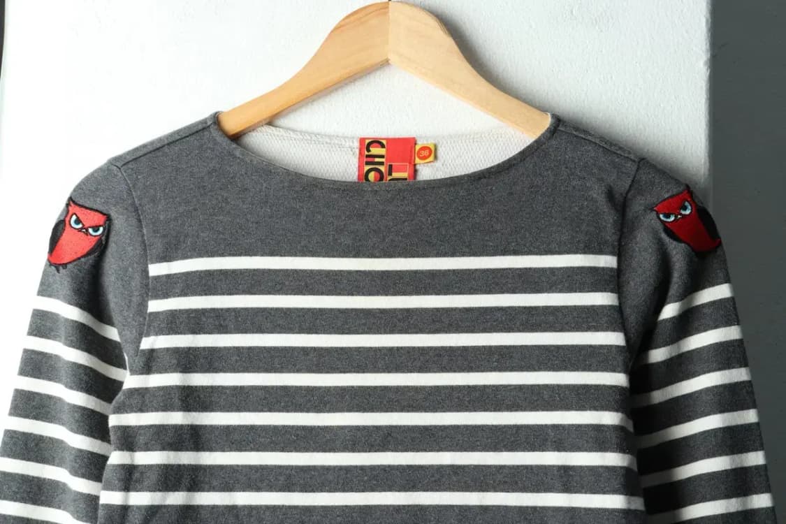 W(S) 럭키슈에뜨 긴팔티셔츠 스트라이프 그레이-16204 상품이미지3