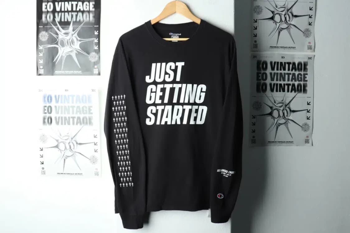 (L) 챔피온 긴팔티셔츠 크로스 블랙 올드스쿨-16205 상품이미지2