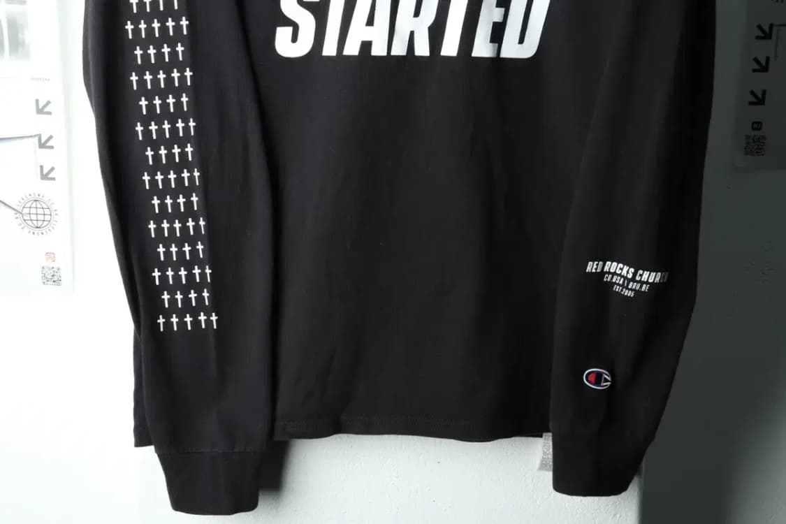(L) 챔피온 긴팔티셔츠 크로스 블랙 올드스쿨-16205 상품이미지4