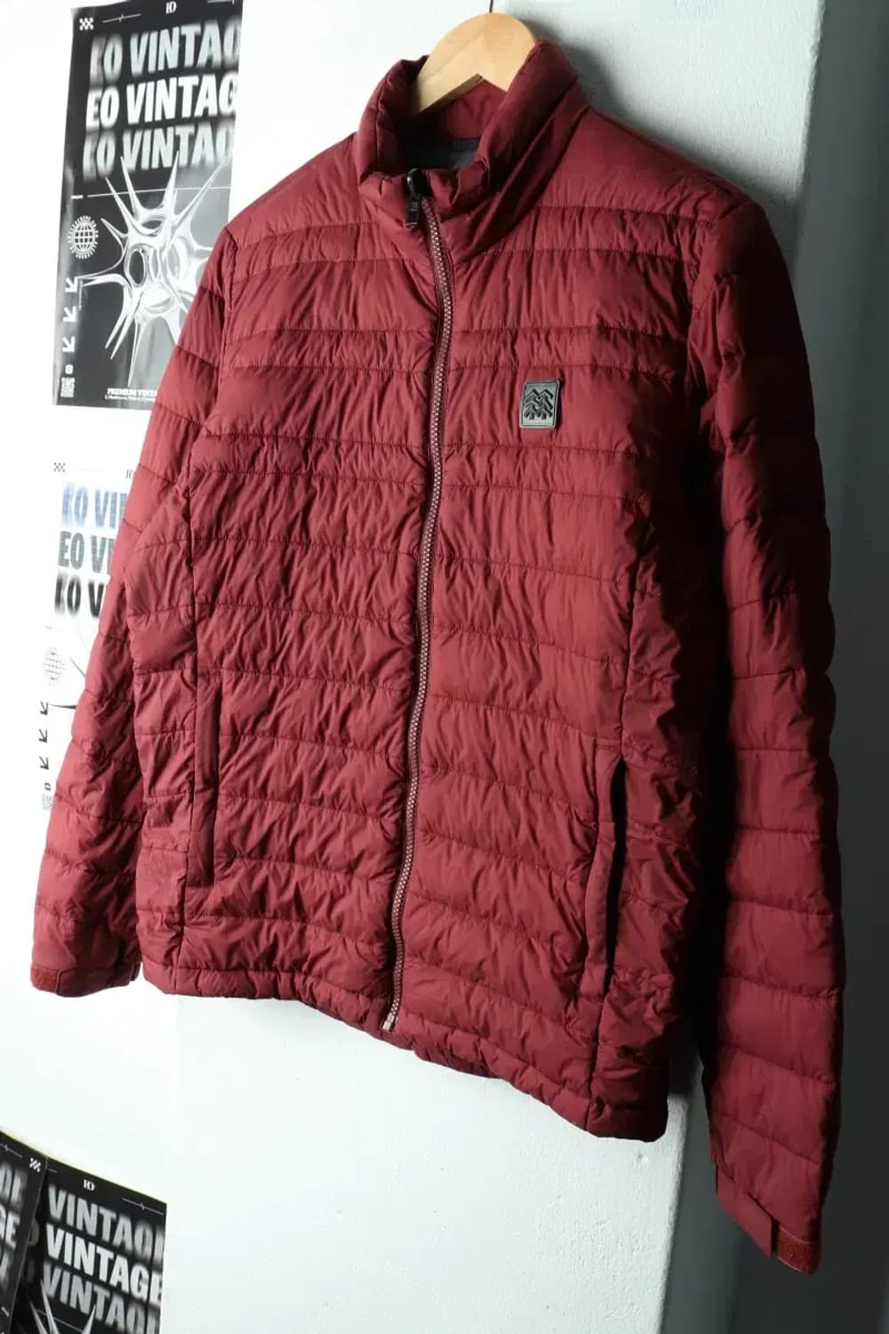 (M-L) 코오롱스포츠 패딩 점퍼자켓 덕다운 경량 버건디-16206 상품이미지1