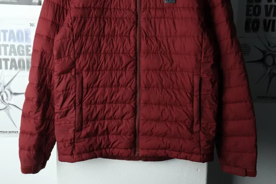 (M-L) 코오롱스포츠 패딩 점퍼자켓 덕다운 경량 버건디-16206 상품이미지4